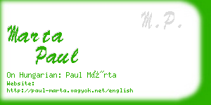 marta paul business card